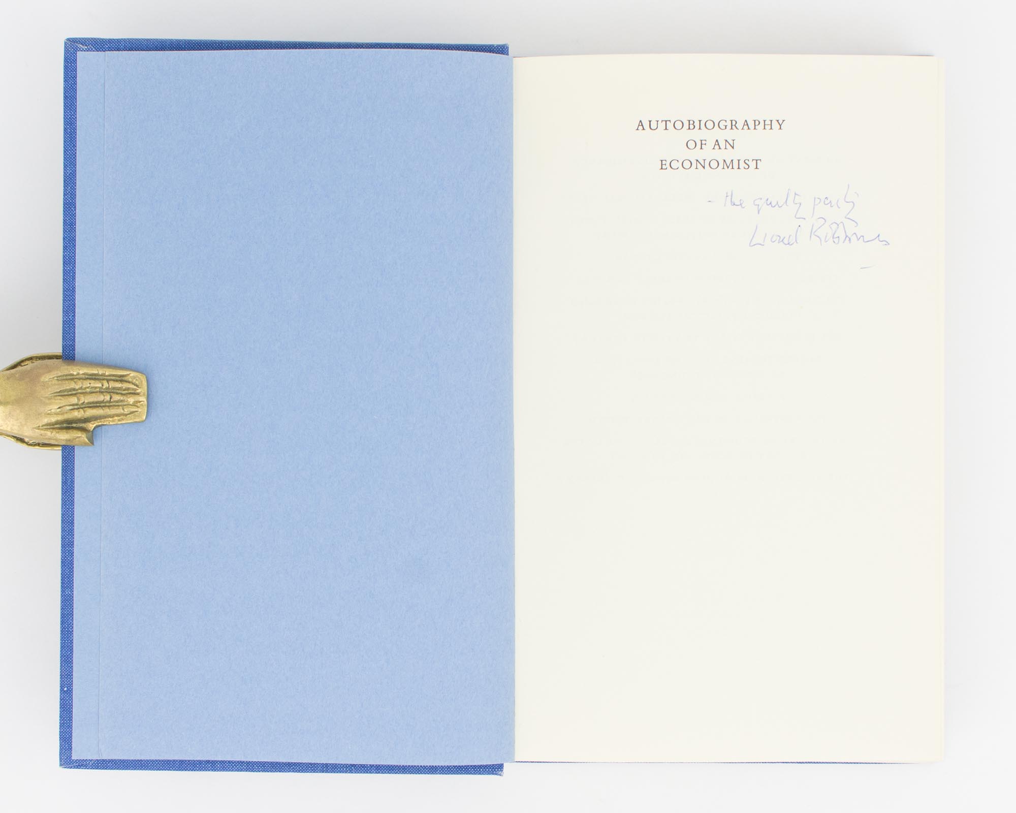 Michael Treloar Antiquarian BooksellersMain NavigationAutobiography of an Economist